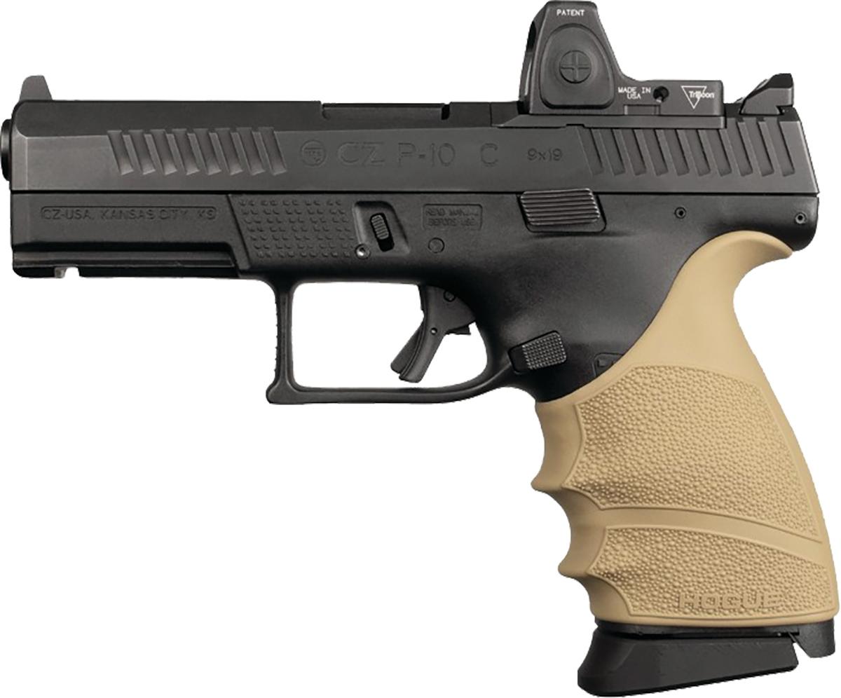 Hogue HandAll Beavertail Grip Sleeve CZ P-10 Compact 9mm - FDE - 