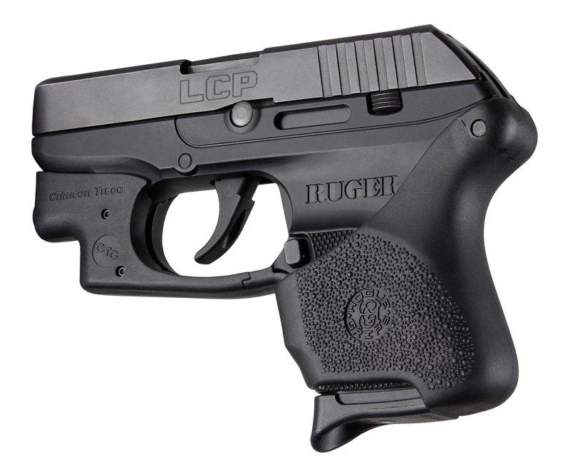 Hogue Grips Handall Universal Grip Sleeve Ruger LCP with Crisman Trace Button - Hogue