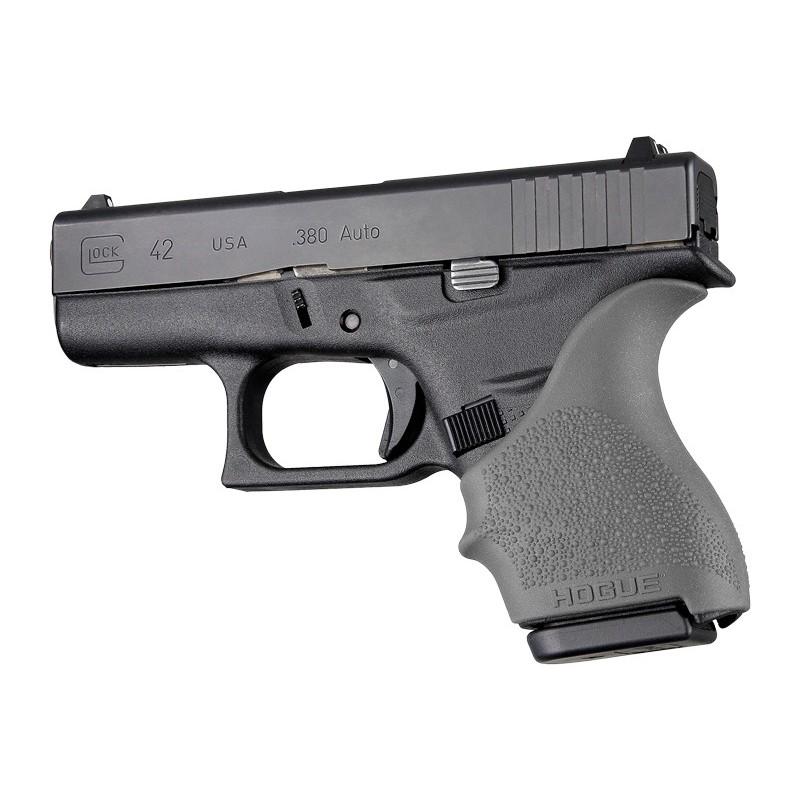 Hogue HandAll Beavertail Handgun Grip Sleeve for Glock 42, 43 Slate Grey - Hogue