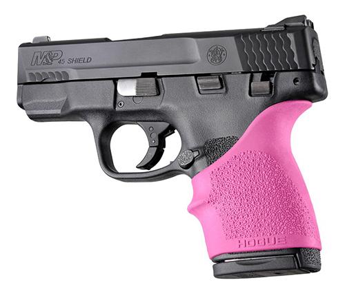 Hogue HandAll Beavertail Grip Sleeve For S&W M&P Shield 45, Kahr P9/P40/CW9/CW40-Pink - Hogue