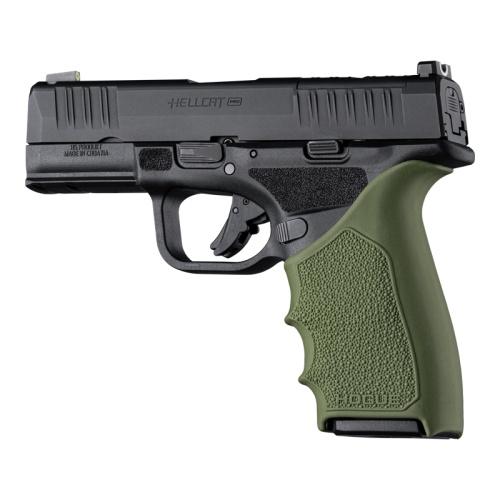 Hogue HandAll Beaver Tail Handgun Grip Sleeve Springfield Armory Hellcat Pro OD Green - Hogue