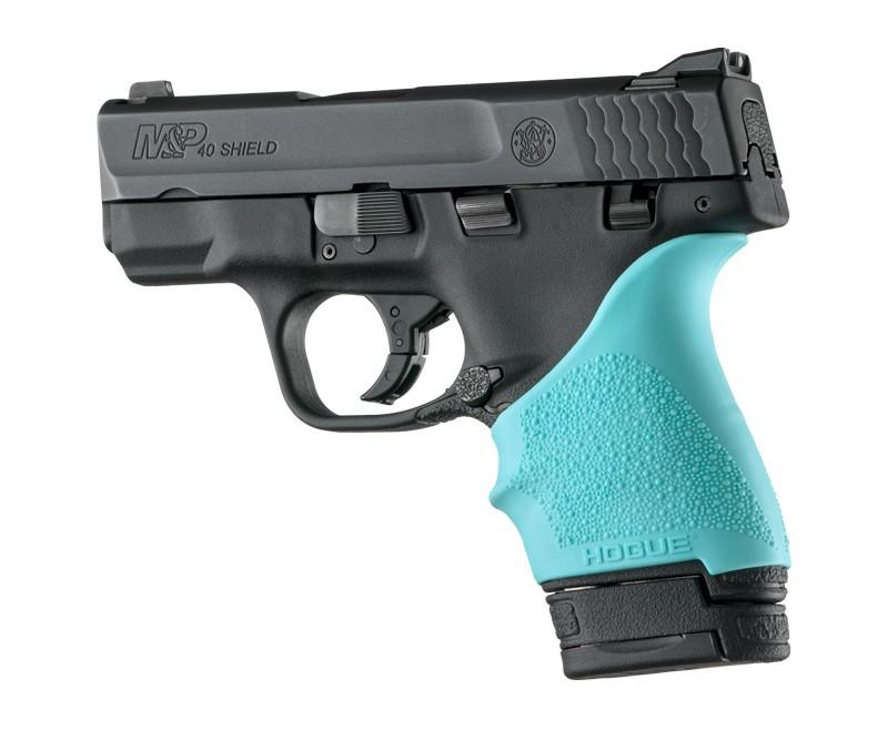 Hogue HandAll Beavertail Grip Sleeve S&W M&P Shield, Ruger LC9-Aqua - Hogue