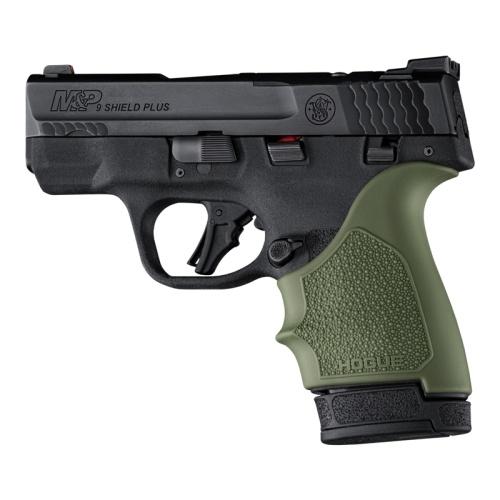 Hogue HandAll Beaver Tail Handgun Grip Sleeve S&W M&P 9 Shield Plus OD Green - Hogue