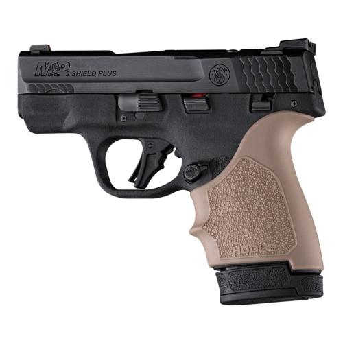 Hogue HandAll Beaver Tail Handgun Grip Sleeve S&W M&P 9 Shield Plus FDE - Hogue