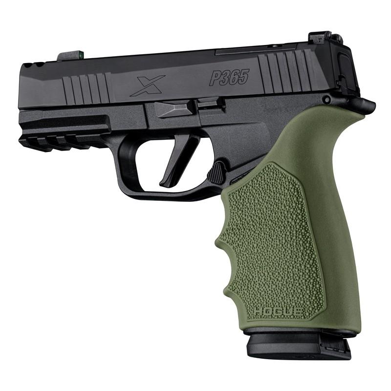 Hogue HandAll Beavertail Handgun Grip Sleeve for Sig Sauer P365 XMacro OD Green - Hogue