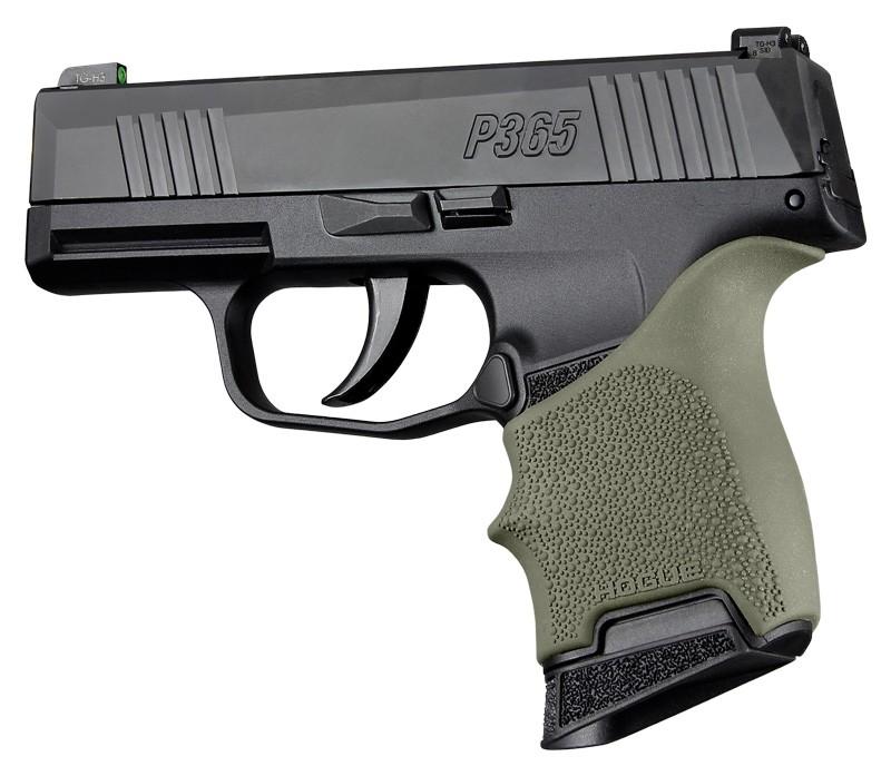 Hogue HandAll Beavertail Grip Sleeve Sig Sauer P365 OD Green - Hogue