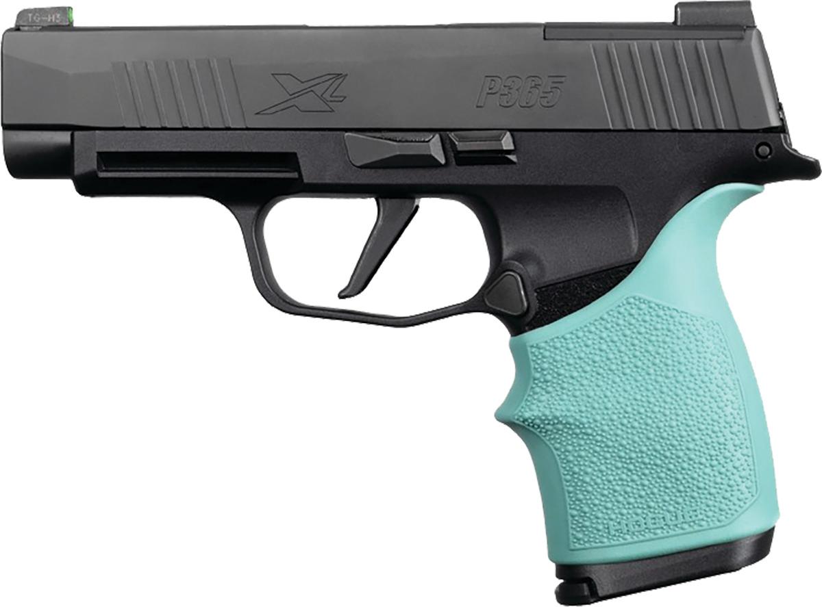 Hogue HandAll Beavertail Grip Sleeve Sig Sauer P365XL- Aqua - 