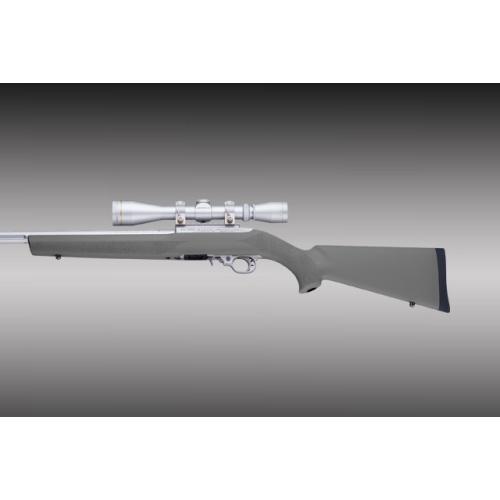 Hoge Rubber Overmolded Stock with .920" Dia Barrel Channel for Ruger 10-22 Slate Grey - Hogue