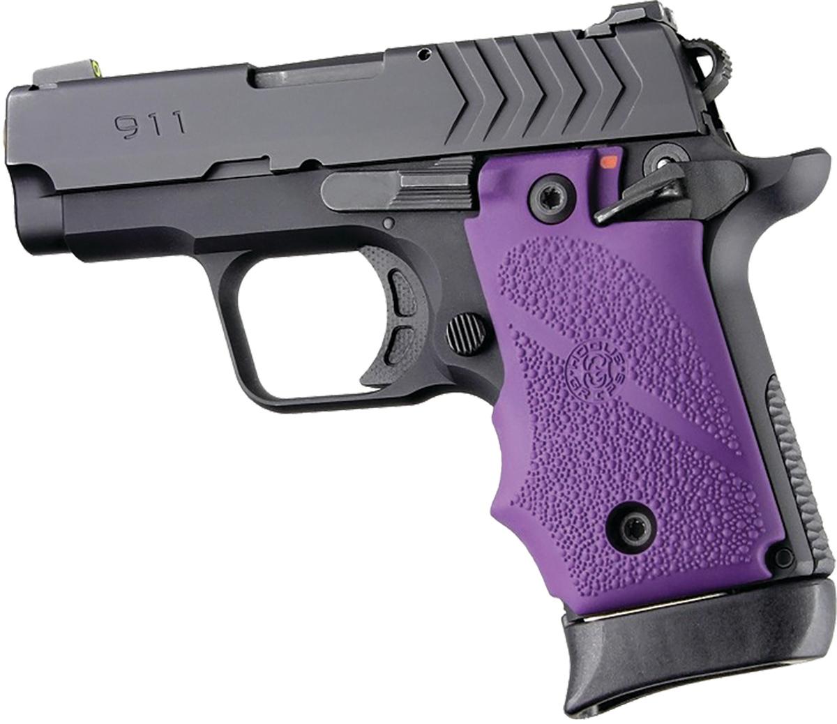 Hogue Ambi Safety Rubber Grip for Springfield Armory 911- Purple - 