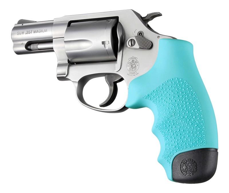 Hogue Rubber Monogrip for S&W J Frame - Aqua - Hogue