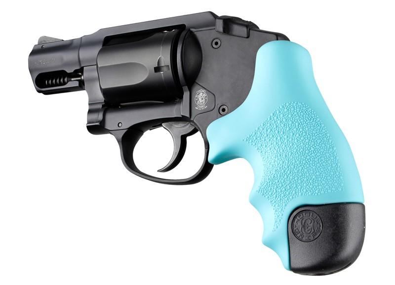 Hogue Rubber Tamer Grip for S&W J Frame Round Butt Centennial/Polymer Bodyguard -Aqua - Hogue