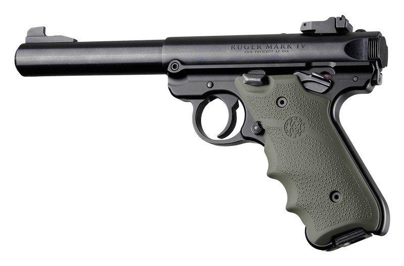 Ruger MKIV Rubber Grip with Finger Grooves OD Green - Hogue