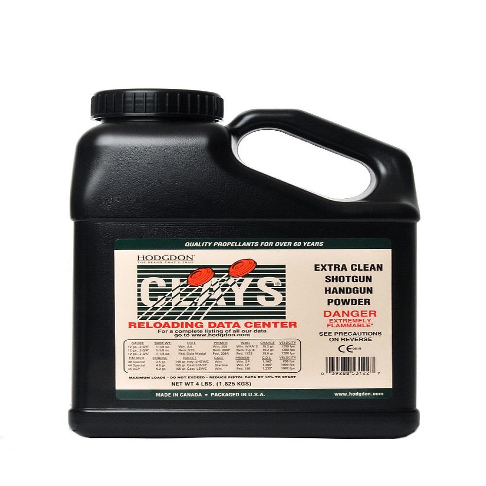 Hodgdon Clays Shotshell & Handgun Powder 4 lbs - Hodgdon Powder