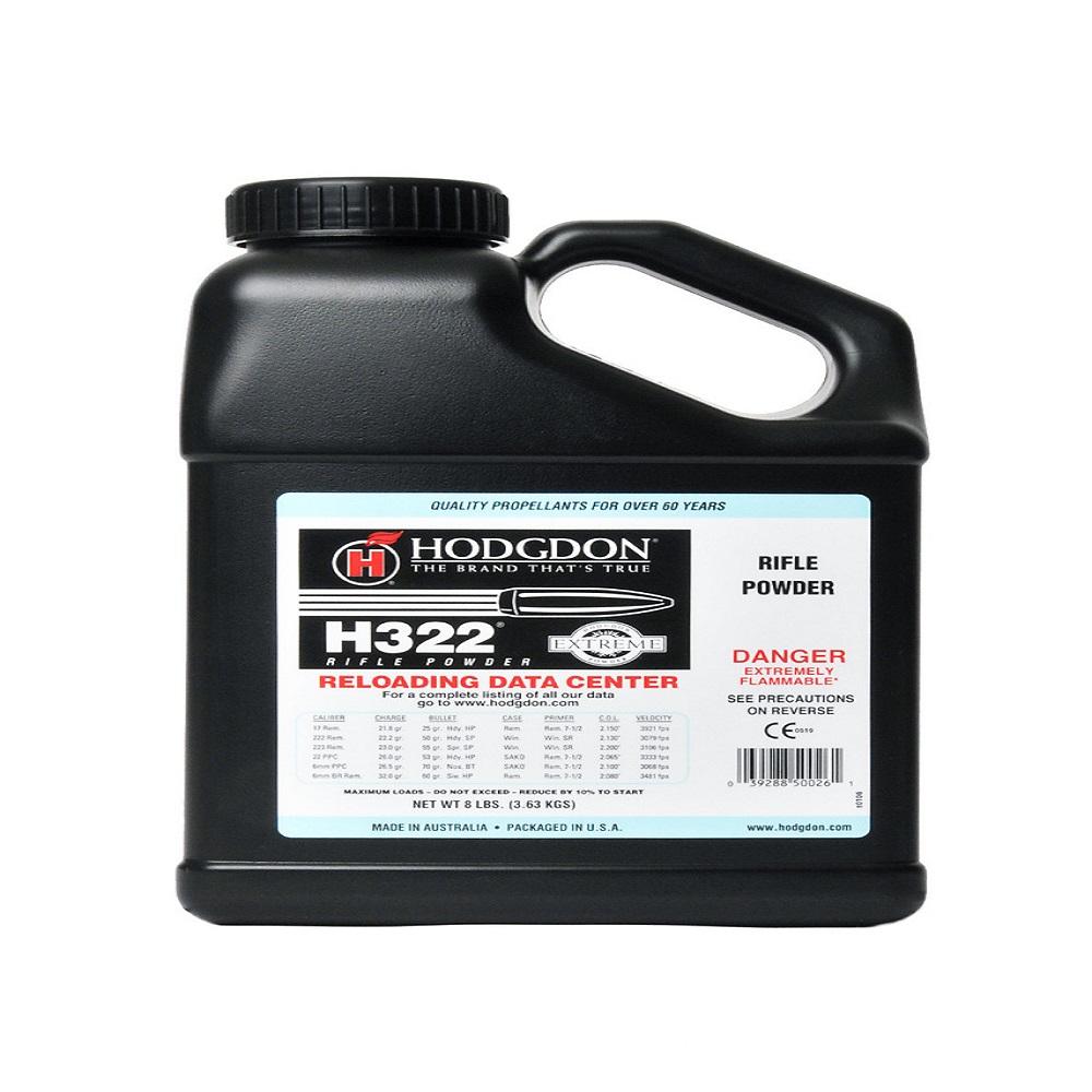 Hodgdon Extreme H322 Rifle Powder 8 lbs - Hodgdon Powder