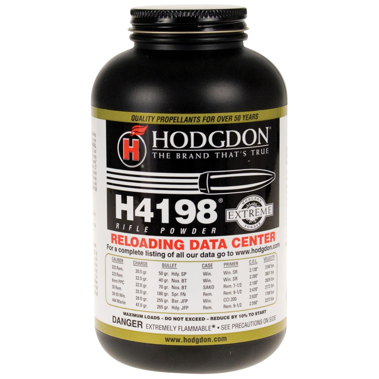 Hodgdon Extreme H4198 Rifle Powder - 1lbs - Hodgdon Powder