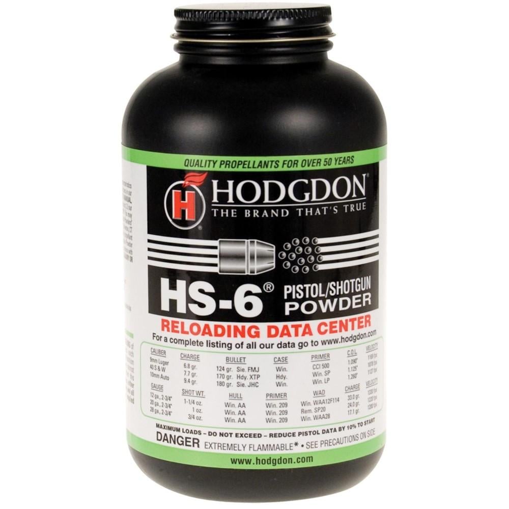 Hodgdon HS-6 Spherical Shotshell & Handgun Powder 1 lb - Hodgdon Powder