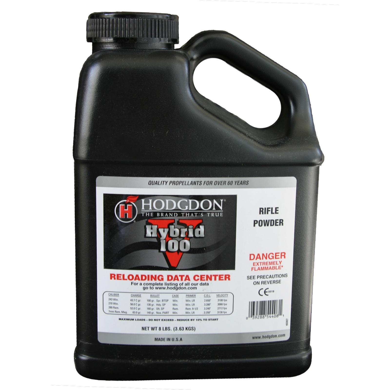 Hodgdon Hybrid 100V Spherical Rifle Powder 8 lbs