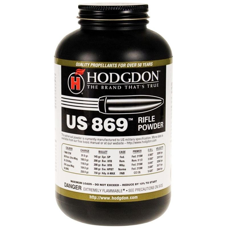 Hodgdon US 869 Spherical Rifle Powder 1 lbs - Hodgdon Powder