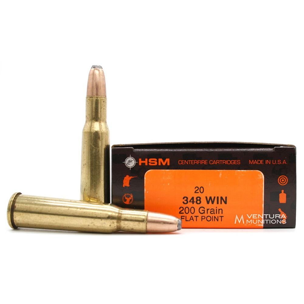 HSM Classic Rifle Ammunition .348 Win 200gr SP 2450 fps 20/ct - HSM