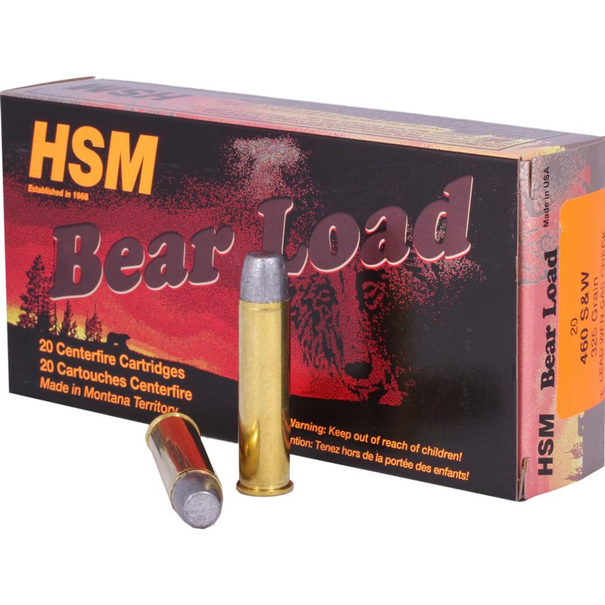 Hsm Bear Load Hard Cast Handgun Ammunition 460 Sandw 325gr Wfn Gas Check