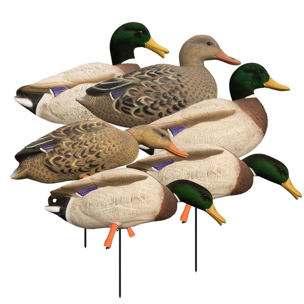 Higdon Outdoors Magnum Full Body Mallard Variety Pack Flocked Heads 6pk - Higdon Outdoors