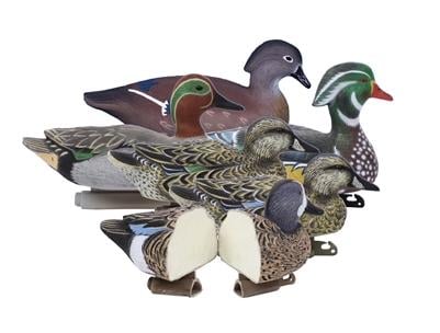 Higdon Outdoors Puddle Pack - 2/ct Green Wing Teal 2/ct Blue Wing Teal 2/ct Wood Ducks - Higdon Outdoors