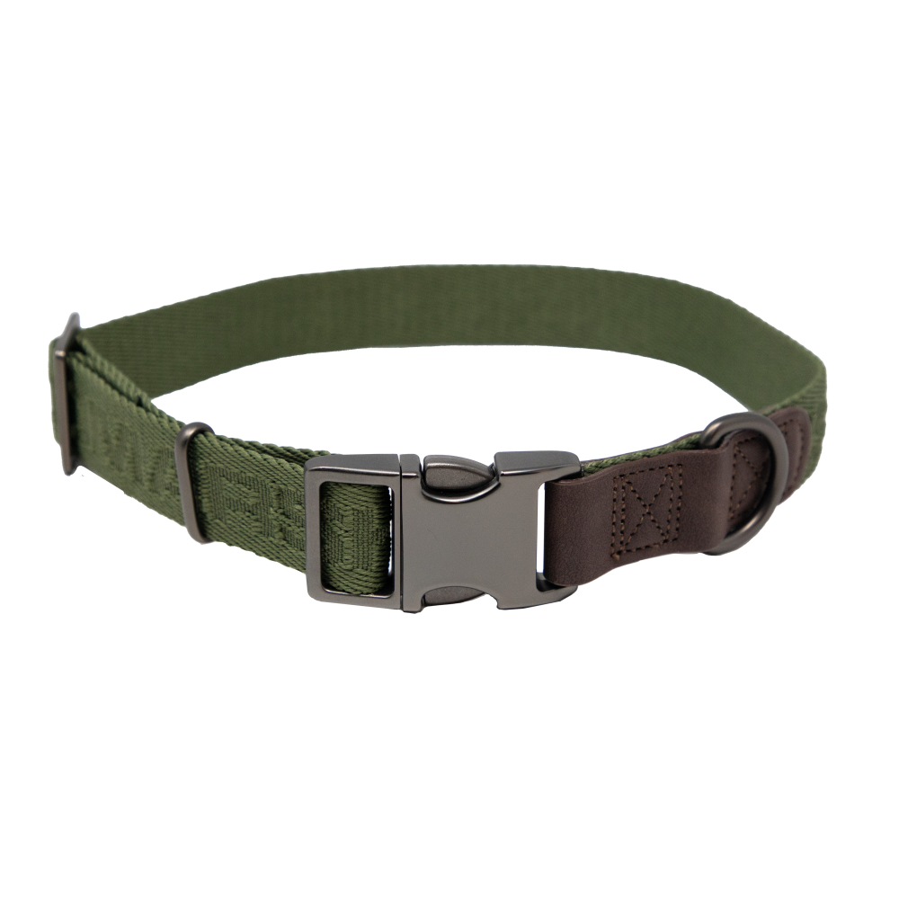 MoMarsh Adjustable Dog Collar 15"-23" Cypress Green - MOmarsh