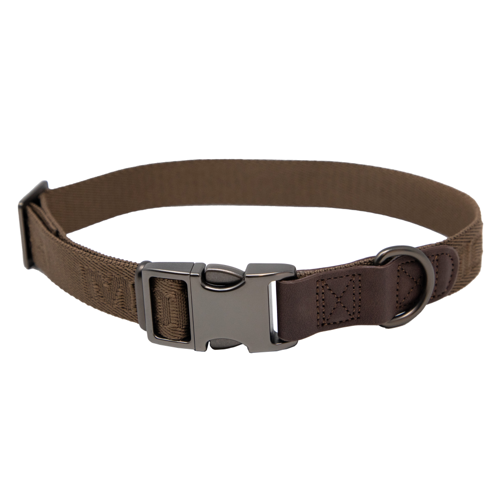 MoMarsh Adjustable Dog Collar 15"-23" Chocolate Brown - MOmarsh