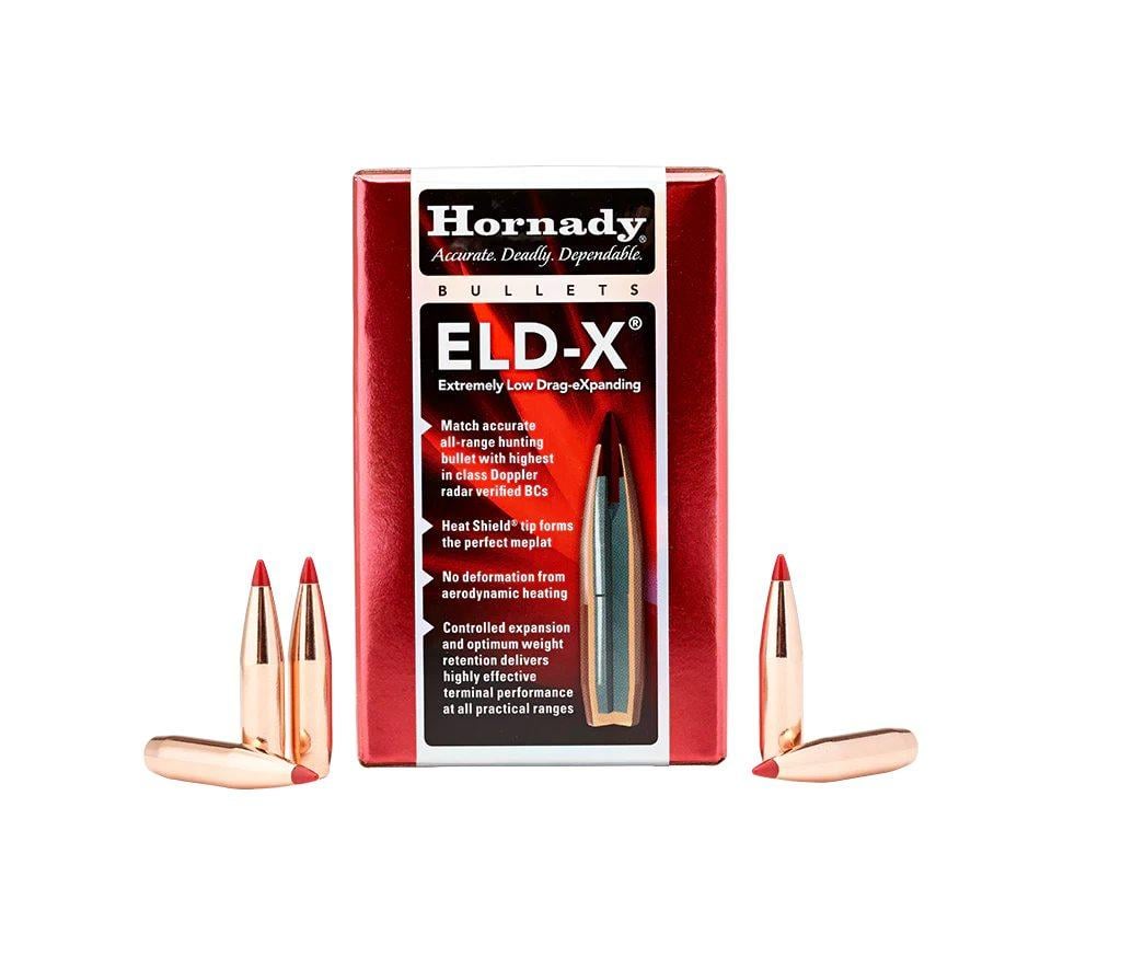 Hornady ELD-X Bullets with Heat Shield Tip 22 cal .224" 80 gr ELD-X 100/rd - Hornady