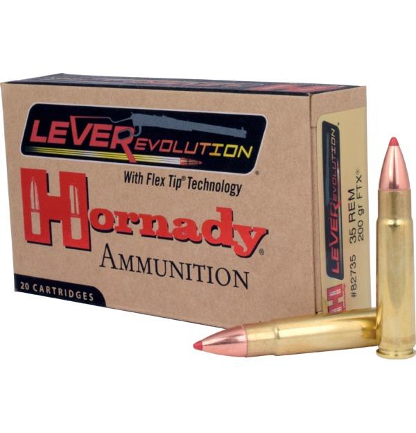 Hornady LEVERevolution Rifle Ammunition .35 Rem 200 gr FTX 2225 fps - 20/box - Hornady