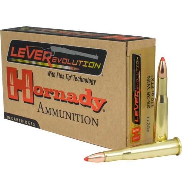 Hornady Leverevolution Rifle Ammunition .25-35 Win 110 gr FTX 2425 fps 20/ct - Hornady