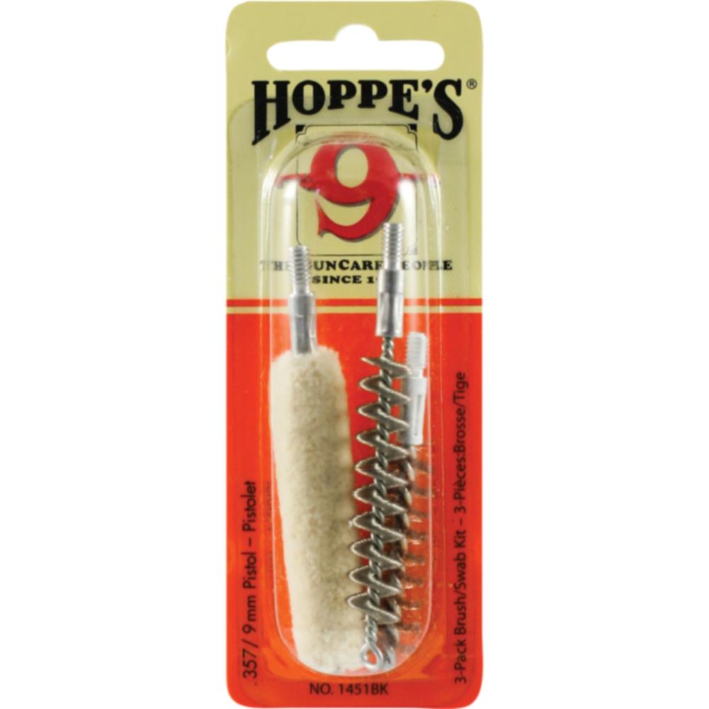 Hoppe's 3Pack Brush/Swab Kit .357/9mm
