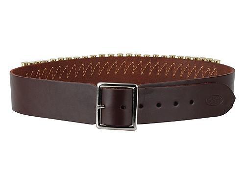 Hunter Leather Specialty Belts, .38 Caliber, 40" - 45" Large, Antique Brown - Hunter Leather