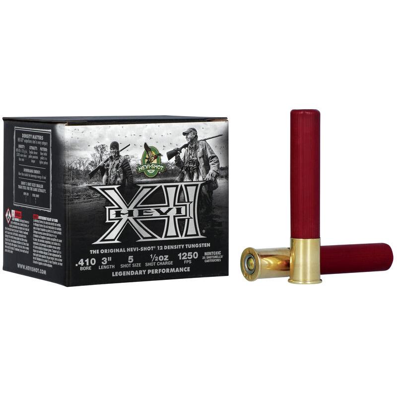 HEVI-Shot HEVI-XII Shotshells 410ga 3" 1/2oz 1250 fps #5 25/ct - HEVI-Shot