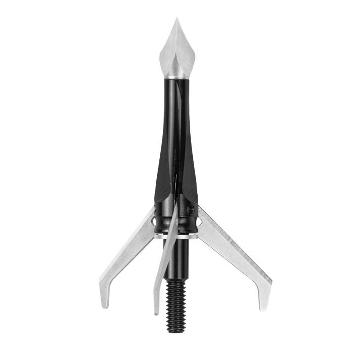 Rocket Broadheads Siphon XB 3-Blade Expandable 1-3/4" Cutting Diameter 100 gr - Black - Bear Archery