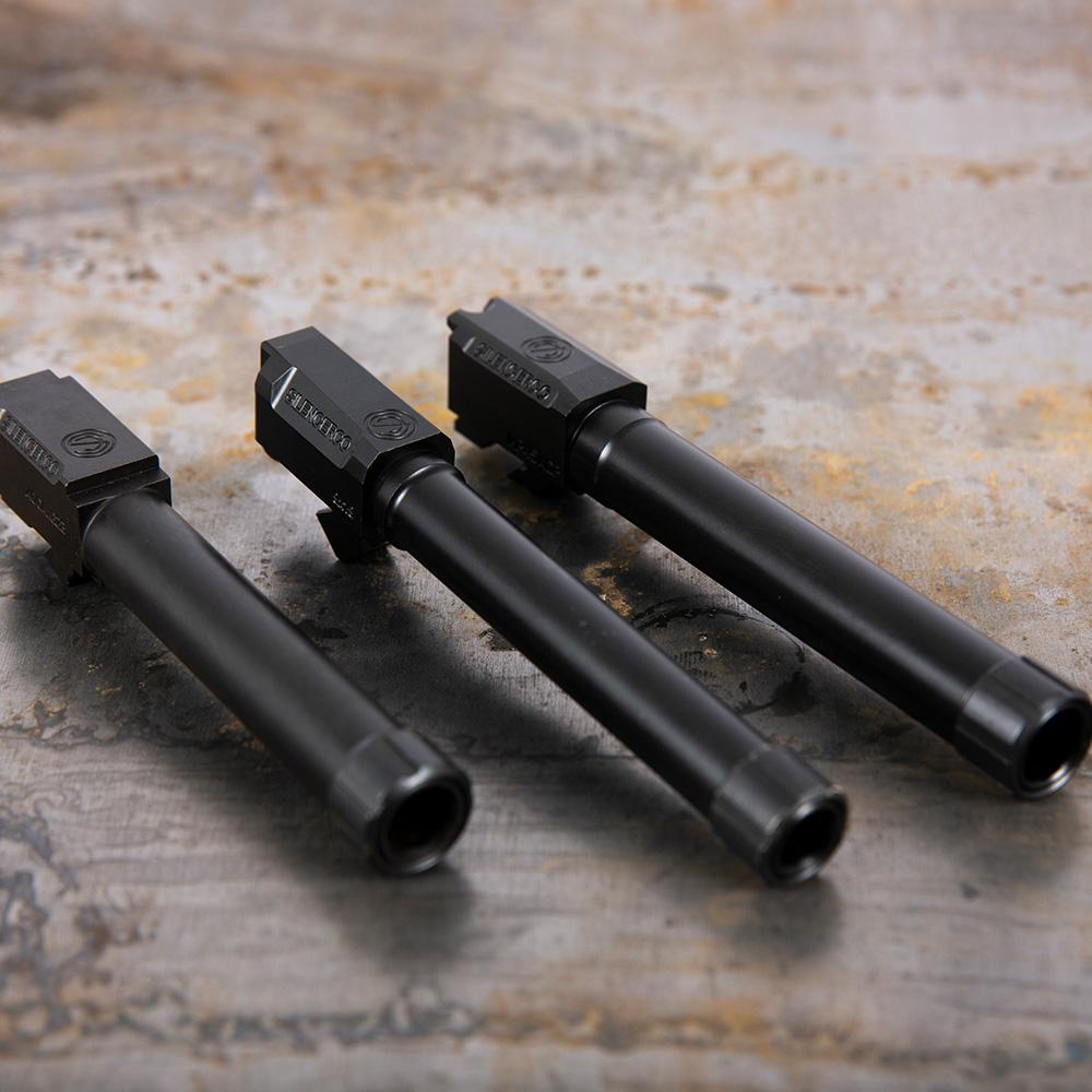 SilencerCo Threaded Barrel for Glock 19 9mm Luger 1/2x28 Black - SilencerCo