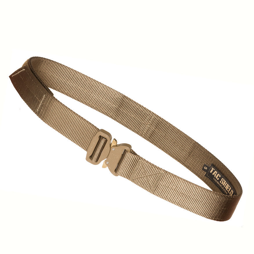 TacShield 1.75" Tactical Gun Belt L 38" - 42" Coyote - TacShield