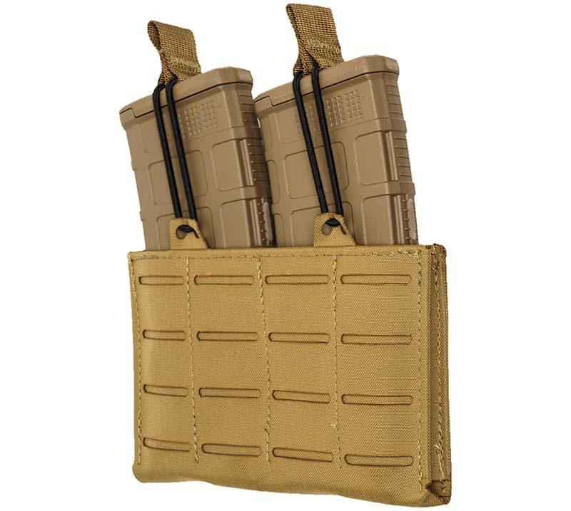 TacShield RZR Molle Double Rifle Magazine Pouch Coyote Brown - TacShield