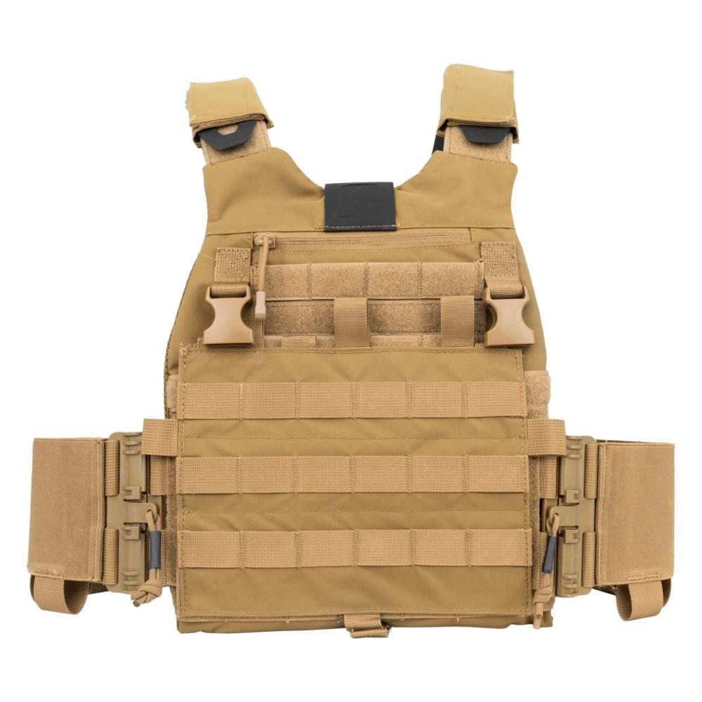 Guard Dog Trakr Plate Carrier FDE with Front Placard - Guard Dog Body Armor