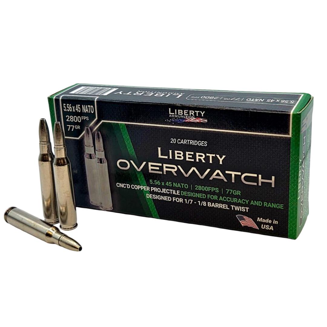 Liberty Overwatch Rifle Ammunition 5.56mm 77gr OTM 2800 fps 20/ct - Liberty Ammunition