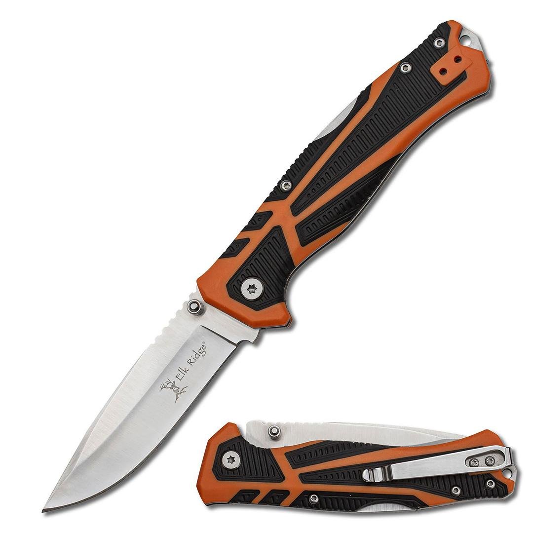 Master Cutlery Elk Ridge Trek Folding Knife 3 1/2" Blade Orange and Black - Master Cutlery