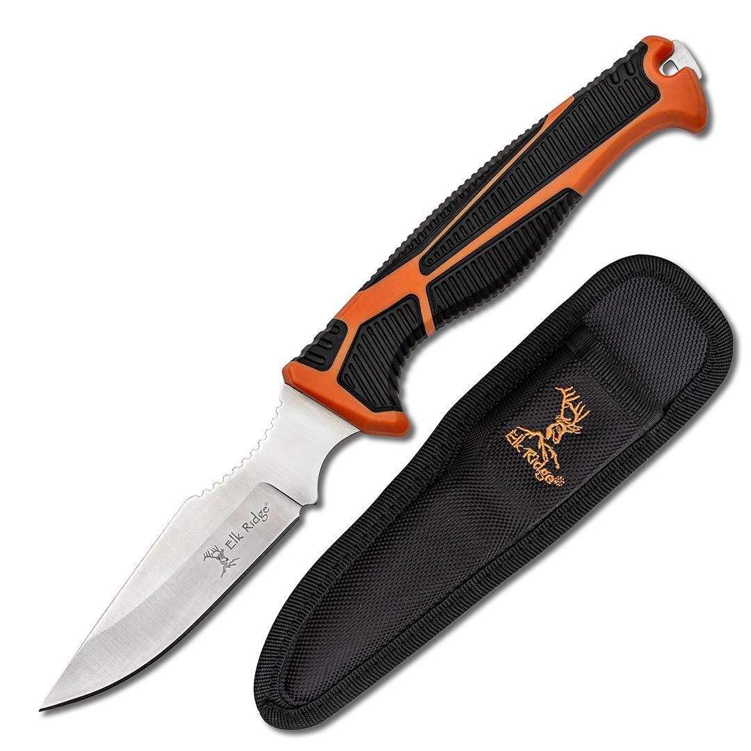 Master Cutlery Elk Ridge Trek Fixed Knife 4" Blade Orange and Black - Master Cutlery