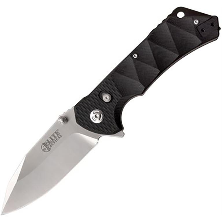 Master Cutlery Elite Tactical Parallax Folding Knife 3 1/2" Blade Black - Master Cutlery