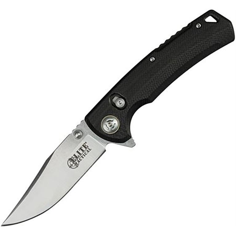 Master Cutlery Elite Tactical Chaser Folding Knife 3 1/2" Blade Black - Master Cutlery