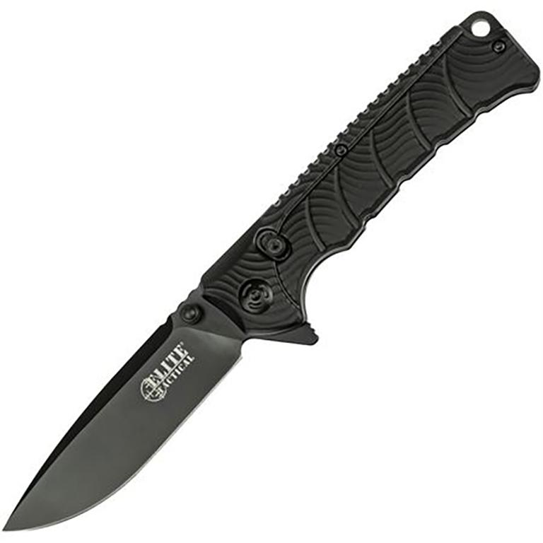 Master Cutlery Elite Tactical Backdraft Folding Knife 3 1/2" Blade Black - Master Cutlery