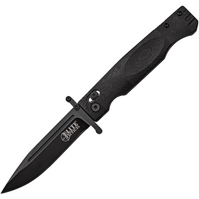 Master Cutlery Elite Tactical Guardsman Folding Knife 3 3/4" Blade Black - Master Cutlery