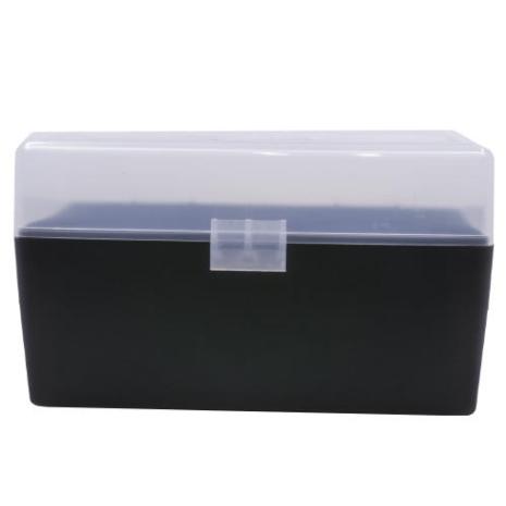 100 round ammo case-box ( CLEAR / BLACK) Berry 9 mm