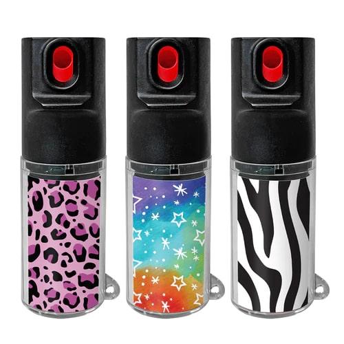 Mace Chameleon Pepper Spray Pink Stars Zebra - Mace