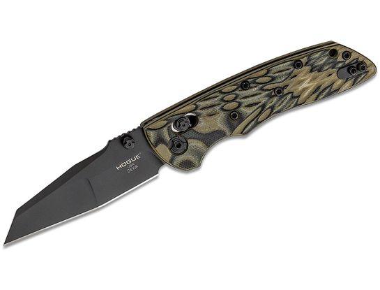 Hogue Deka ABLE Lock Folding Knife 3-1/4" Wharncliffe Blade Black Cerakote Finish G-Mascus Green - Hogue Knife