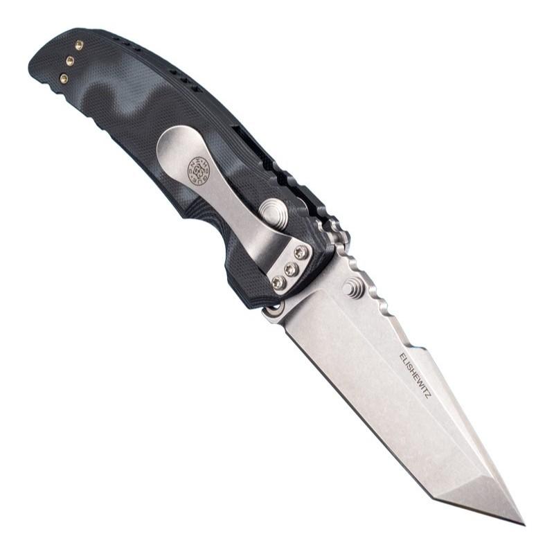 Hogue Knives EX-01 Folding Knife 3-1/2" Tanto Blade Black - Hogue Knife